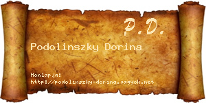 Podolinszky Dorina névjegykártya